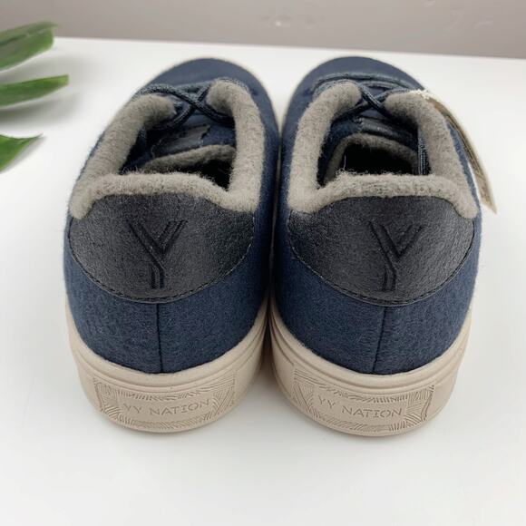 YY Nation Cirro Merino Wool Sneakers Blue Cream Casual Comfort Mens 7.5 Womens 9 - Picture 10 of 11